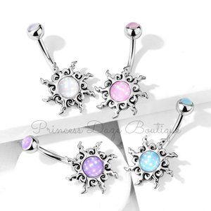 Tribal Sun Illuminating Center‎ Belly Button Ring